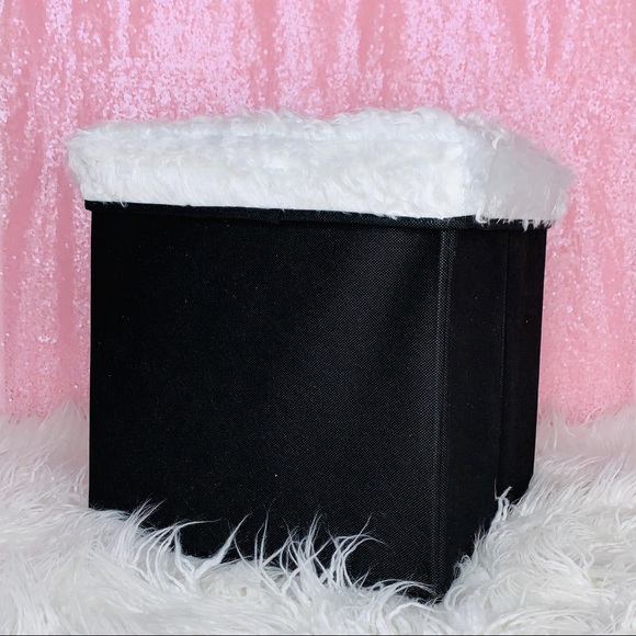 π1 LeftπFaux Fur Collapsible Storage Bin! - Picture 2 of 3